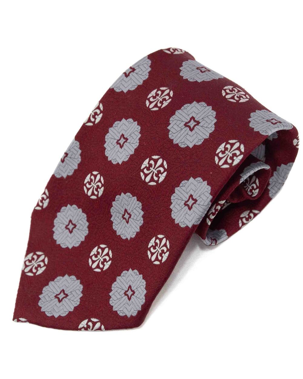 Lord Coventry Vintage Retro Burgundy Silver 60's 70's Necktie Neck Tie